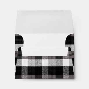 7¼Wx5¼h Envelope Xmas Baffalo Plaid Black White