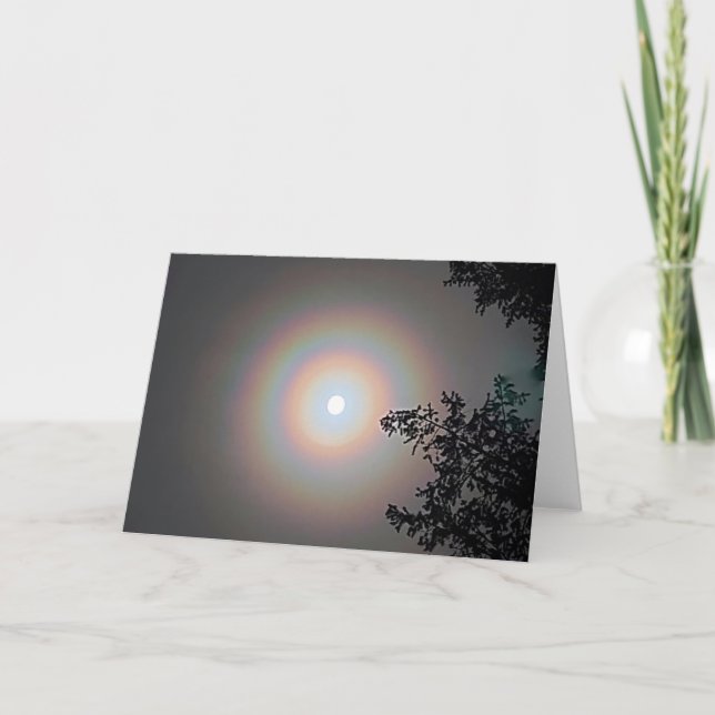 7"x5" Folded Card || Winter Moon Halo (Front)