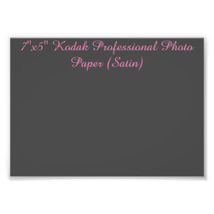 7"x5" Kodak Professional Photo Paper (Satin)