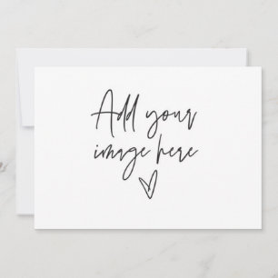 7 x 5 Custom Wedding Invitation Holiday Photo Card