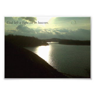 7" x 5" Light on in Heaven photo Print