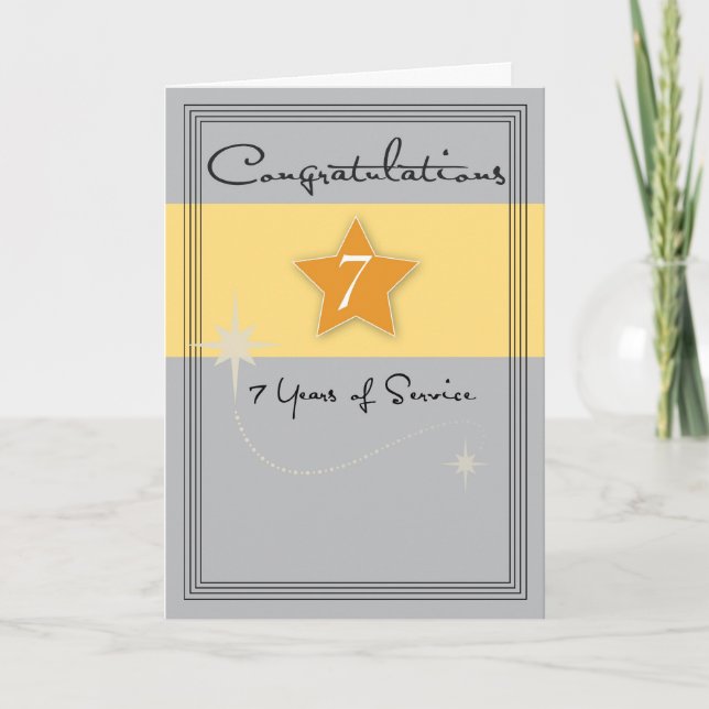 7 Year Employee Anniversary Card (Front)