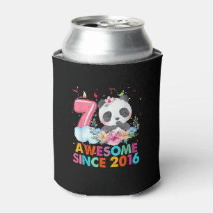 7 Year Old Awesome since 2016 Panda 7th Birthday B Can Cooler