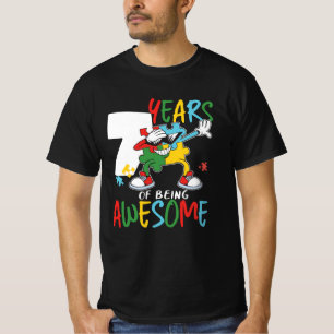 7 Year Old Birthday Boy Or Girl Autism Awareness T-Shirt