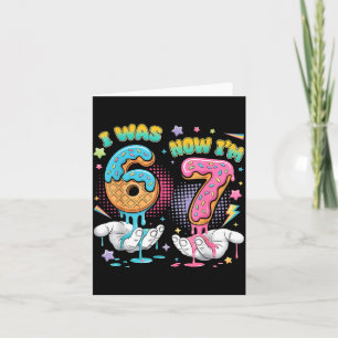 7 Year Old Birthday Funny I Was 6 Now I'm 7 Boy Gi Card