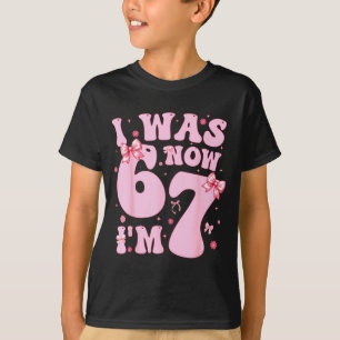 7 Year Old Birthday Girl Shirt - I Was 6 Now I'm 7