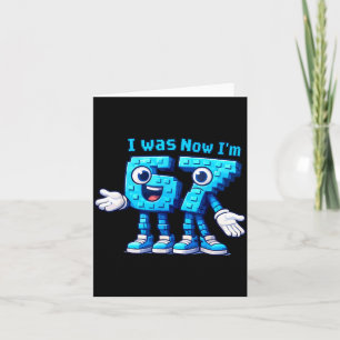 7 Year Old Birthday I Was 6 Now I'm 7 67 Card