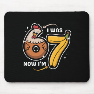 7 Year Old Birthday I Was 6 Now I'm 7 Chicken Nana Mouse Pad