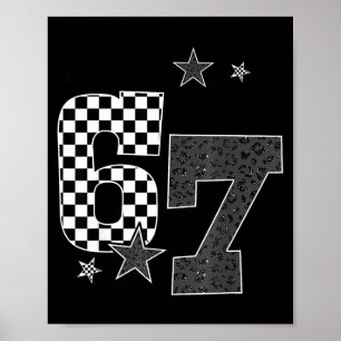 7 Year Old Birthday I Was 6 Now I'm 7 Funny 67 Mem Poster