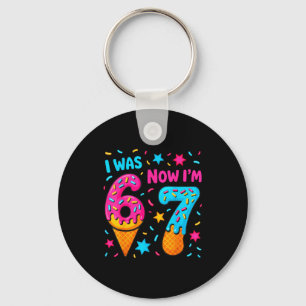 7 Year Old Birthday I Was 6 Now Im 7 Funny 67 Meme Key Ring