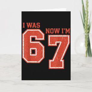 7 Year Old Birthday I Was 6 Now Im 7 Retro Six Sev Card
