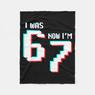 7 Year Old Birthday Kids Was 6 Now I’m 7 Gamer 67 Fleece Blanket