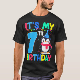 7 Year Old Birthday Penguin Themed It's My 7th Bir T-Shirt