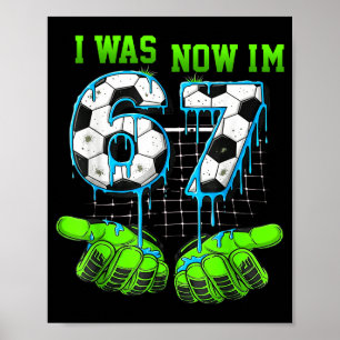 7 Year Old Birthday Shirt Was 6 Now I'm 7 67 Funny Poster