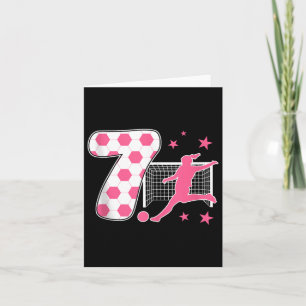 7 Year Old Birthday Soccer Lover 7th Soccer Themed Card