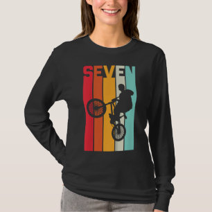 7 Year Old BMX Birthday Gift Party Boys Dirt Bikin T-Shirt