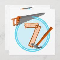 7 year old boy builder tools birthday design