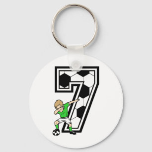7 Year Old Boy Soccer Player 7th Birthday Kids Key Ring
