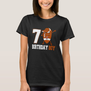 7 Year Old Dabbing Football 7th Birthday Boy Teens T-Shirt