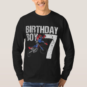 7 Year Old Dirt Bike Birthday Party Motocross MX 7 T-Shirt