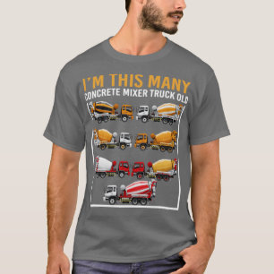 7 year old Im This Many Concrete Mixer Truck 7th B T-Shirt