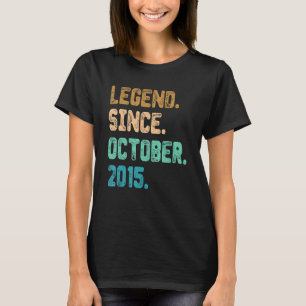 7 Year Old Legend Since October 2015 7th Birthday T-Shirt