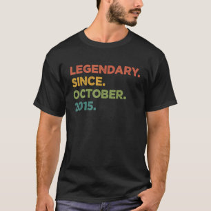 7 Year Old  Legend Since October 2015 7th Birthday T-Shirt