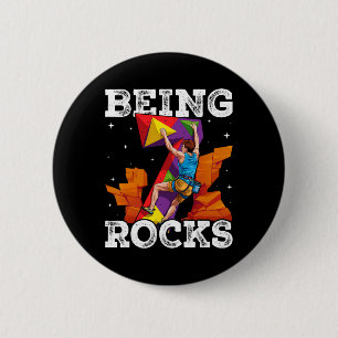 7 Year Old Rock Climbing 7th Birthday Adventures C 6 Cm Round Badge
