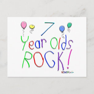 7 Year Olds Rock ! Postcard