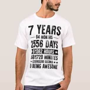 7 Years 84 Months Of Being Awesome Birthday T-Shirt