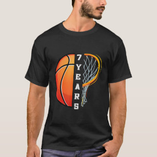 7 years basketball player birthday 7th T-Shirt