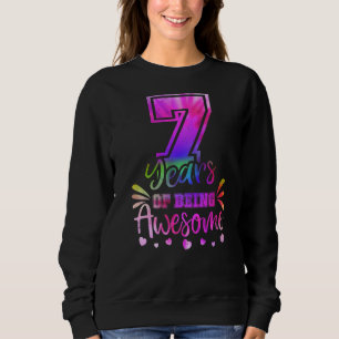 7 Years Of Being Awesome 7th Birthday Girl Sweatshirt