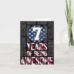 7 Years Of Being Awesome Basketball 7th Birthday  Card