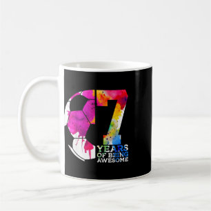 7 Years Of Being Awesome Soccer 7th Birthday  Coffee Mug