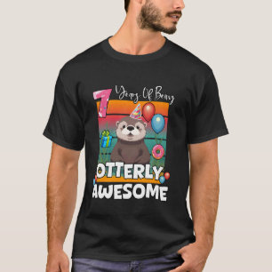 7 Years Of Being Otterly Awesome Sea Otter Seventh T-Shirt