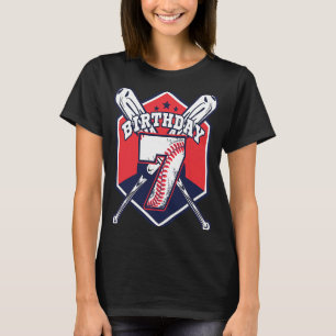 7 Years Old 7th Baseball Birthday Party Theme Boys T-Shirt