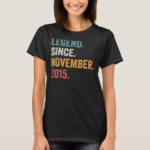 7 Years Old  7th Birthday Boy Legend Since Novembe T-Shirt