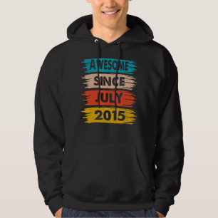 7 Years Old Birthday Awesome Since July 2015 7th B Hoodie