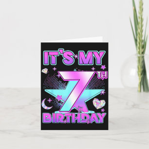 7 Years Old Birthday Kp Kids 7th Birthday Girls K- Card