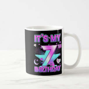 7 Years Old Birthday Kp Kids 7th Birthday Girls K- Coffee Mug