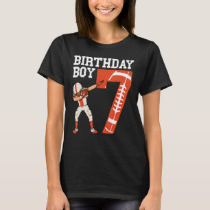 7 Years Old Boy Football Player 7th Football Birth T-Shirt