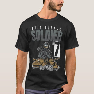 7 Years Old Boy Soldier Birthday Camouflage Gif T-Shirt