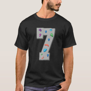 7 Years Old Climber Birthday Bouldering Climbing R T-Shirt