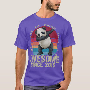7 Years Old Dabbing Panda 7th Birthday Kids Unicor T-Shirt