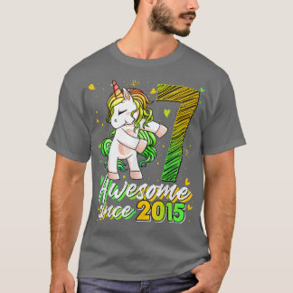 7 Years Old Gifts Unicorn Flossing 7th Birthday Gi T-Shirt