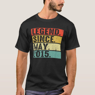 7 Years Old Legend Since May 2015 7Th Birthday Gif T-Shirt