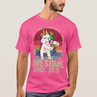 7 Years Old Unicorn Flossing 7th Birthday Girl Uni T-Shirt