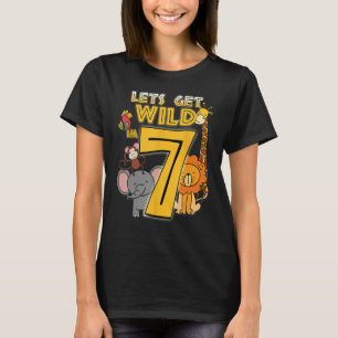 7 Years Old Zoo Animals Safari 7th Birthday Boys G T-Shirt