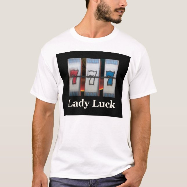 7ladyluckblackmpad T-Shirt (Front)