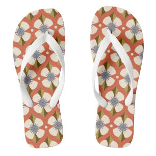 7os buttercup flower brown jandals